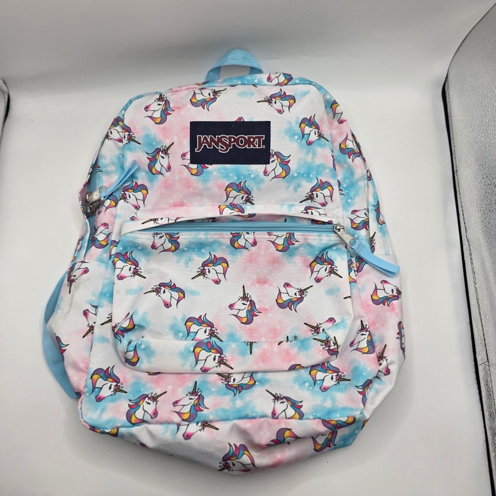 JanSport Backpack Unicorn Tie Dye Pink Blue Galaxy School Bag SuperBreak Fantasy